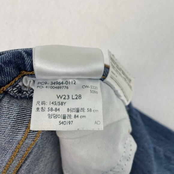 Levi's Premium Wedgie Straight Jeans Stretch Denim Button Fly size 23 - Picture 9 of 10